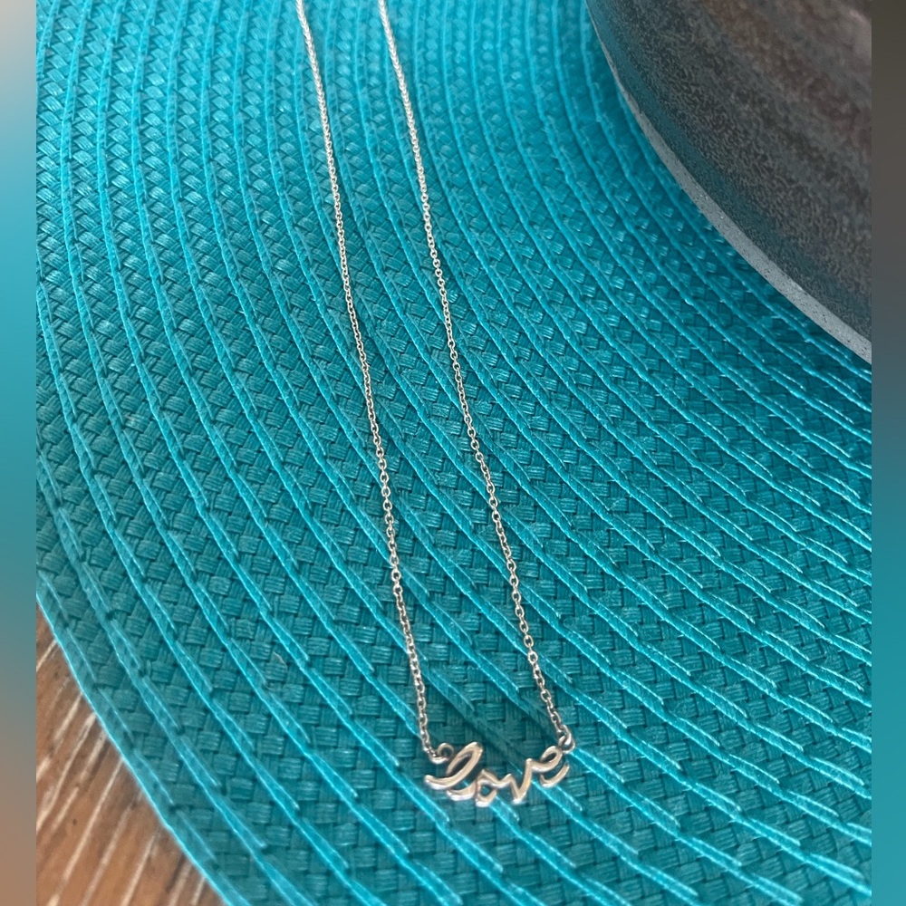 Blue Nile Sterling Silver Love Necklace